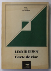 LEONID DIMOV - CARTE DE VISE , versuri , 1991 foto