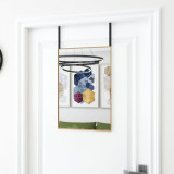 Oglinda pentru usa, auriu, 40x60 cm, sticla si aluminiu GartenMobel Dekor, vidaXL