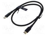 Cablu USB 2.0 USB C VENTION 0,5m 60W nichelat