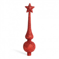 Ornament pentru vârful pomului de Craciun - 18,5 cm, rosu - 58062C