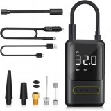 Cumpara ieftin Compresor Auto Portabil Wireless, Afisaj Digital, Manometru, Lanterna LED, 150 PSI, Baterie 4000mAh, pentru Masina, Bicicleta, Motocicleta, Negru