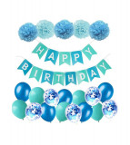 Set 21 baloane si accesorii pentru petrecere, aniversare HAPPY BIRTHDAY, Oem