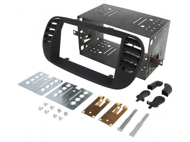 Cadru radio 2 DIN negru pentru Fiat