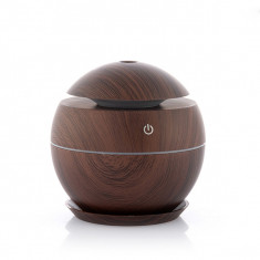 Mini Umidificator Ultrasonic ? Dark Walnut foto