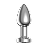 Vibrator anal AFTERDARK Dimpor Vibrating Plug, 10 funcții de vibrație, lungime 10.2 cm, diametru 4.1 cm (mărime L), argintiu