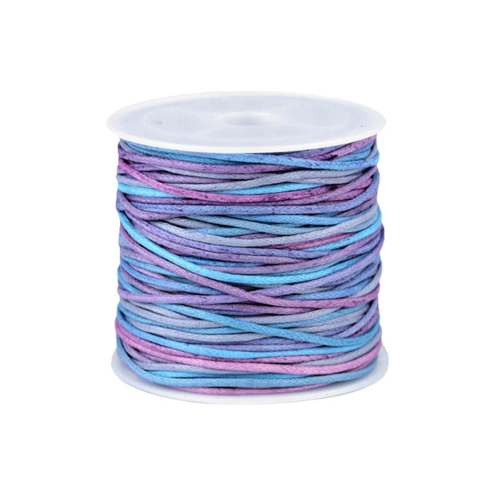 Snur curcubeu din bumbac, diametru 1 mm, lungime 20 m, Albastru