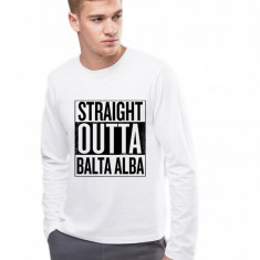 Bluza barbati alba - Straight Outta Balta Alba - S