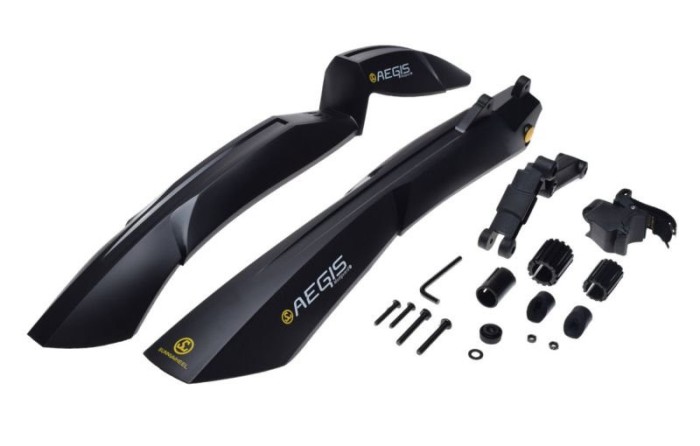 Set aparatori noroi fata+spate plastic, roata 26&quot;-29&quot;, culoare negru Cod:AWR2156