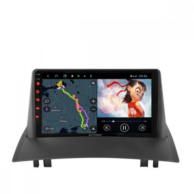 Navigatie Renault Megane 2 AUTONAV Android GPS Dedicata, Model Classic, Memorie 128GB Stocare, 6GB DDR3 RAM, Display 9&amp;quot; Full-Touch, WiFi, 2 x USB, Blu foto