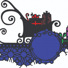 Sticker decorativ, Trasura, Multicolor, 71cm, 7026ST-1