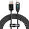 CABLU alimentare si date Baseus Display, Fast Charging Data Cable pt. smartphone, USB la USB Type-C 66W, braided, 1m, negru &quot;CASX020001&quot; (timbru verde