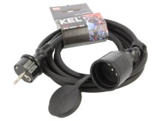Prelungitor negru 3m 16A 3x2,5mm2 1 priză