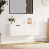Dulap de perete, alb extralucios, 100x36,5x35 cm lemn prelucrat GartenMobel Dekor, vidaXL