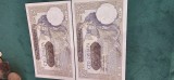Serbia 100 dinari dinara 1941 , serii CONSECUTIVE 931 - 932 , stare AUNC UNC