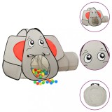 Cort de joaca elefant pentru copii 250 bile, gri, 174x86x101 cm GartenMobel Dekor, vidaXL