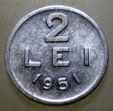 1.534 ROMANIA RPR 2 LEI 1951, Aluminiu