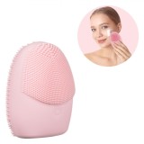 Aparat Curatare Faciala Silicon Roz, Perii Multiple, Exfoliere, Indepartare Machiaj, Mini-Aparat