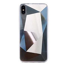 Huse telefon cu textura diamant Iphone X ; Xs , Argintiu