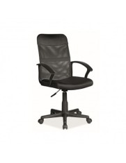 Scaun birou SL Q702, mesh, inaltime reglabila, mecanism de balans, rotire 360&deg;, ergonomic, suport lombar, negru