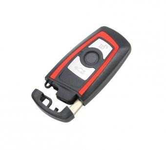 Carcasa cheie Topautochei&reg; pentru Bmw seria 5, 3 butoane, ornament rosu