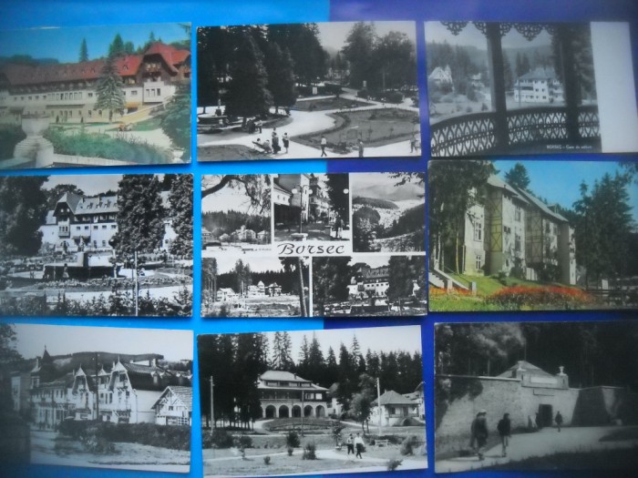 HOPCT LOT NR 192 BORSEC - JUD HARGHITA -9 CARTI POSTALE-RPR-CIRCULATE