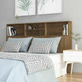 Tablie de pat cu dulap, stejar maro, 160x19x103,5 cm GartenMobel Dekor, vidaXL