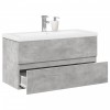 VidaXL Set mobilier de baie, 2 piese, gri beton, lemn compozit 3324910