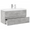 vidaXL Set mobilier de baie, 2 piese, gri beton, lemn compozit 3324910