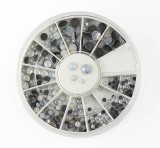 Decorațiuni pentru unghii - pietre - diverse forme cu efect AB, INGINAILS