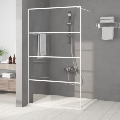 vidaXL Paravan duș walk-in, alb, 115x195 cm, sticlă ESG transparentă foto