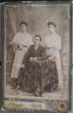 Foto veche kabinett / cabinet, atelier WAISMAN, Bucuresci, Calea Rahovei 3