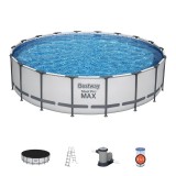 Piscina supraterana Bestway Steel Pro MAX 549x122 cm cu filtru si scara