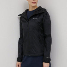 Columbia geacă de ploaie Ulica Jacket femei, culoarea negru, de tranziție 1718001-031