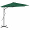 Umbrela soare de exterior cu stalp din otel, verde, 300 cm GartenMobel Dekor
