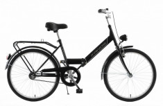 Bicicleta pliabile Kands? Folding Dama 1 viteze Roata 24&amp;quot; Cadru 17&amp;#039;&amp;#039; 140-170 cm inaltime, Negru foto