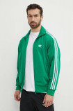 Adidas Originals bluza barbati, culoarea verde, cu imprimeu, IU0762