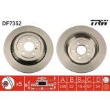 Set discuri frana spate TRW, Mercedes Clasa GL X164), 09.06-12.2012, Clasa M (W164), 02.05-12.2012, Clasa R (W251, V251), 08.2005-10.17, spate; punte