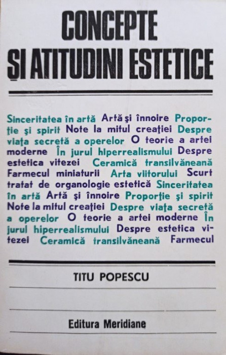 Concepte si atitudini estetice