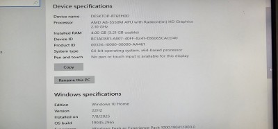 LEPTOP ASUS X550D/CM-5/PROCESOR AMD A8-5550M/2,10GHz/RAM 4 GB/SSD 120 GB /WIN 10 CITITI DESCRIEREA VA ROG FRUMOS ! foto