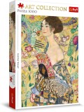 PUZZLE TREFL 1000 ART COLLECTION GUSTAV KLIMT DOAMNA CU EVANTAIUL