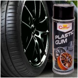 Spray Vopsea Cauciucata pentru Jante, culoare Neagra, 400ml, Champion Color FAVLine Selection, Oem