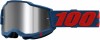 Ochelari Moto Cross/ATV 100% Accuri Odeon Bleumarin, Lentila Oglinda, Anti-aburire, Prindere 9 Puncte, Banda Silicon 45mm