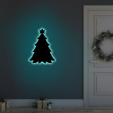 Cumpara ieftin Lampa de perete Christmas Pine 2 , Neon Graph, 20x27 cm, albastru