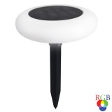Lampa solara LED RGB Hoff, UFO / OZN, plastic, H 21 cm, exterior