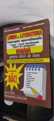 LIMBA SI LITERATURA ROMANA CONCEPTE OPERATIONALE TESTE TEXTE TIPURI DE COMPUNERI foto