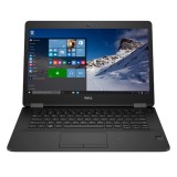 Laptop Dell Latitude E7470 Refurbished, I7-6600U, 16 GB RAM, 256 GB SSD NVME NOU, Ecran 14", Windows 10 Pro, Webcam, Tastatura US/UK Backlight Noua, S