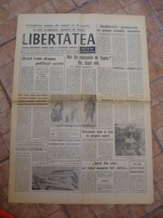 ziarul libertatea - 18 ianuarie 1990