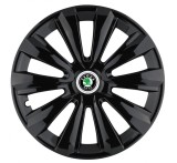 Cumpara ieftin Set 4 Capace Roti, potrivite jantelor de R16, pentru Skoda, model Delta Negru