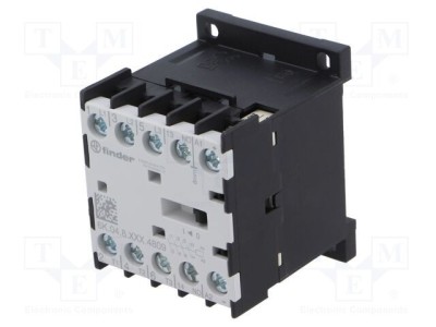 Contactor 4-polar NO x3 NO 24VAC 9A FINDER pentru şină DIN 6K foto