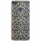 Husa silicon pentru Huawei Y9 2018, Baroque Silver Pattern